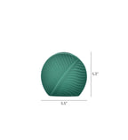 Dark Green Leaf Vase