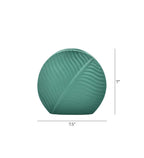 Dark Green Leaf Vase