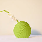 Mint Green Leaf Vase