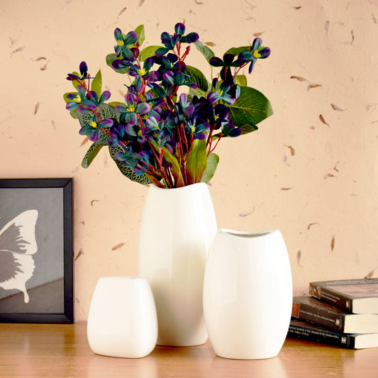 Neck White Vase
