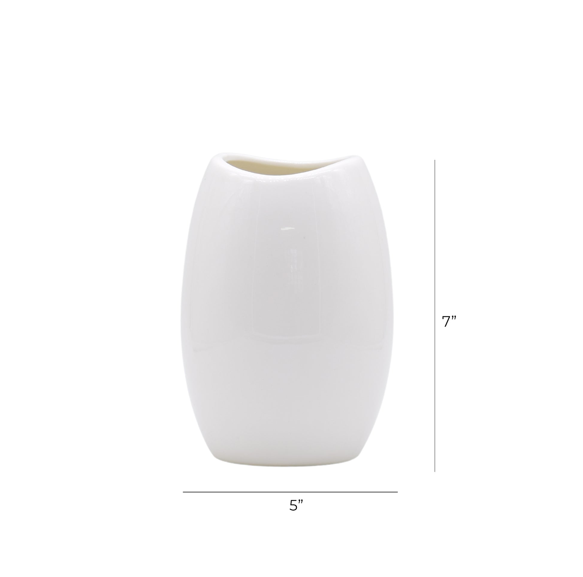 Neck White Vase 