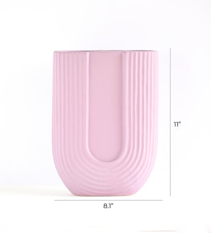 sage u shaped vase