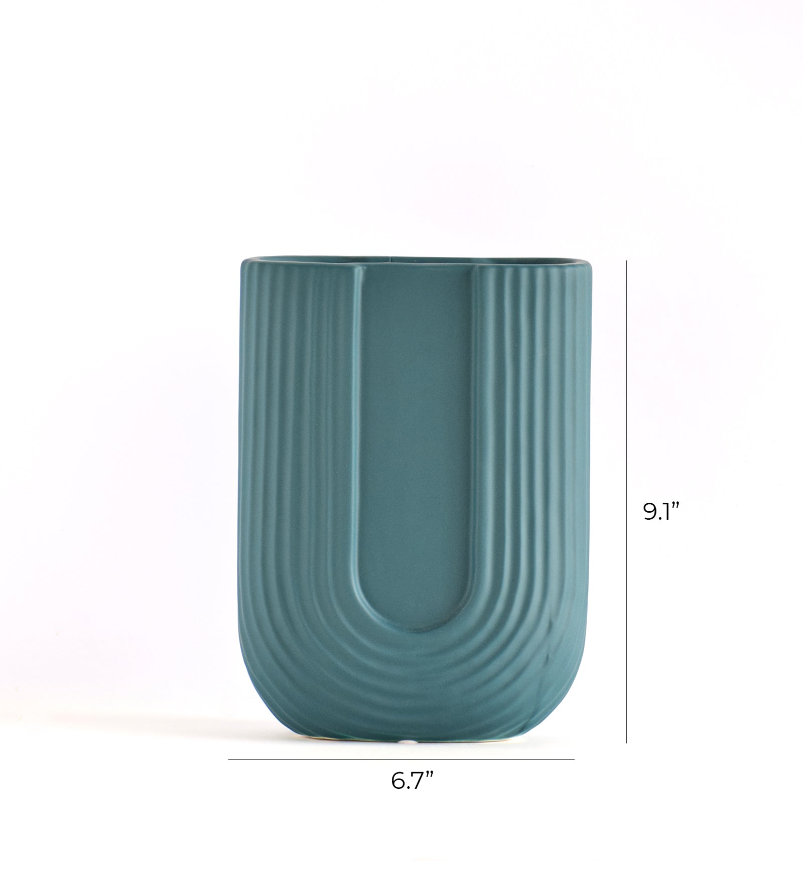 Sage U shaped vase