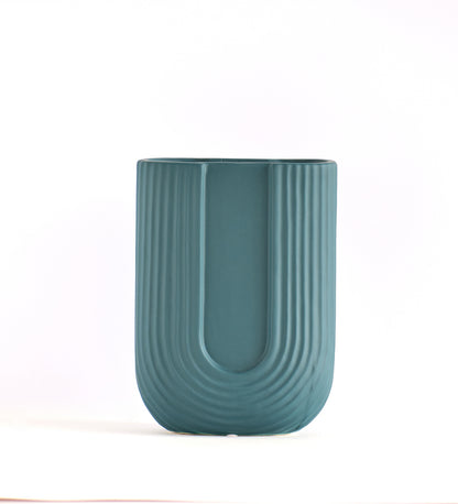 Sage u shaped Vase