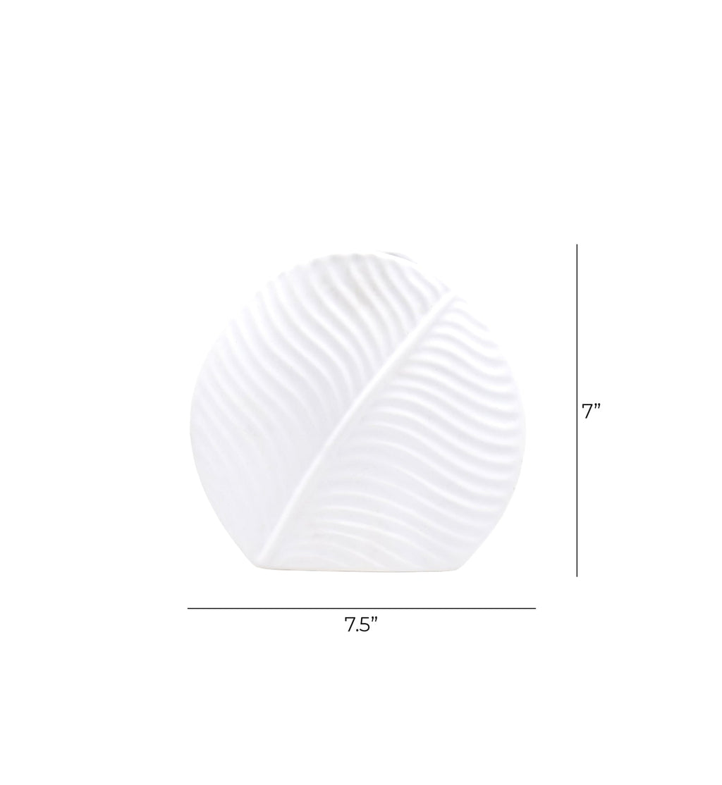 White Leaf Vase