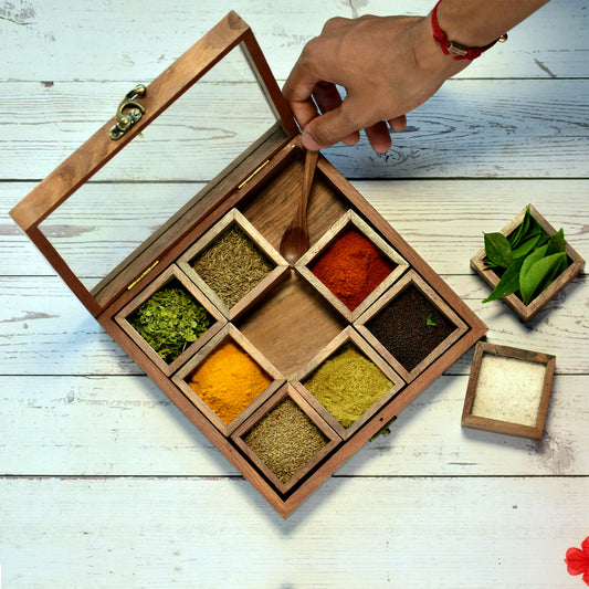 Wooden Spice Box